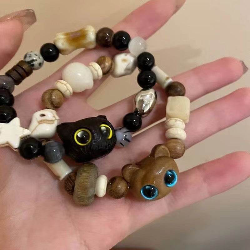 Special-interest Design Cat Beaded Bracelet For Women - Mubimart