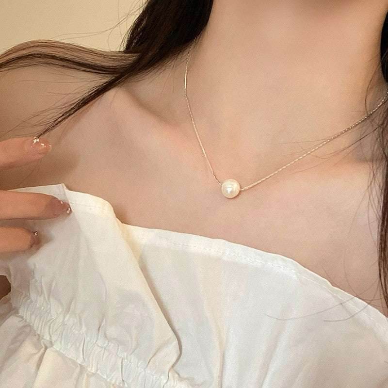 Love Pearl Clavicle Chain Necklace For Women - Mubimart