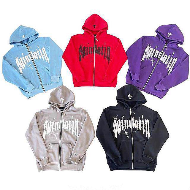 Full Face Zipper Hoodie - Mubimart