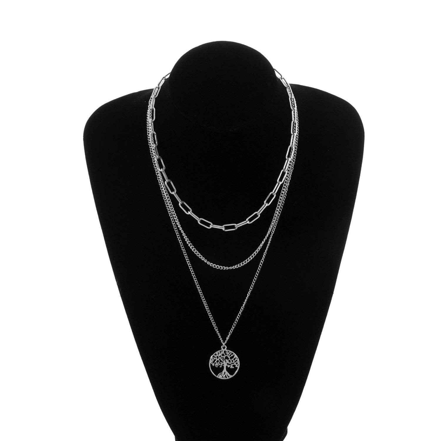 Ornaments Creative Geometric Square Chain Necklace Women - Mubimart