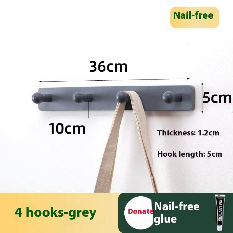 Clothes Hanging Rack Solid Wood Hook Strong Clothes Hook - Mubimart