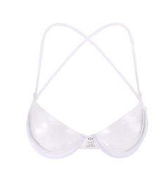 Fully Transparent Invisible Shoulder Strap Plastic Bra - Mubimart -  