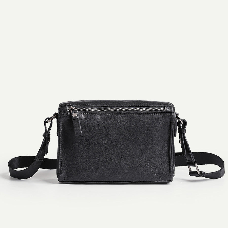 Mens Fashion Retro Casual Cowhide Shoulder Bag