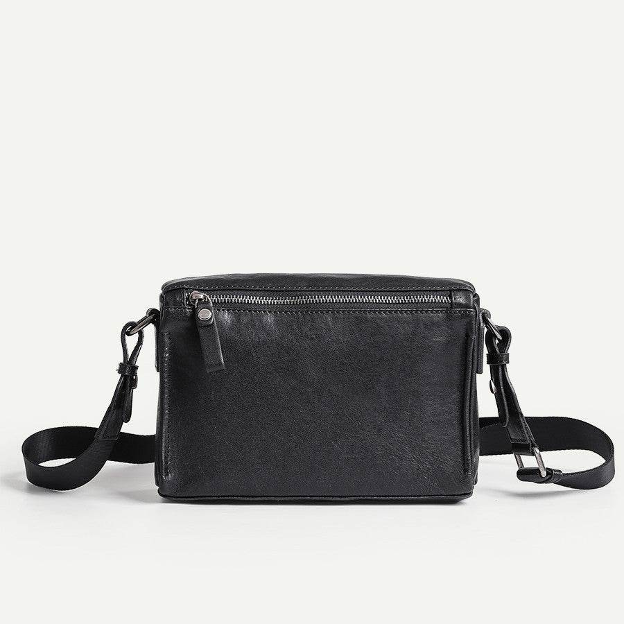 Mens Fashion Retro Casual Cowhide Shoulder Bag - Mubimart