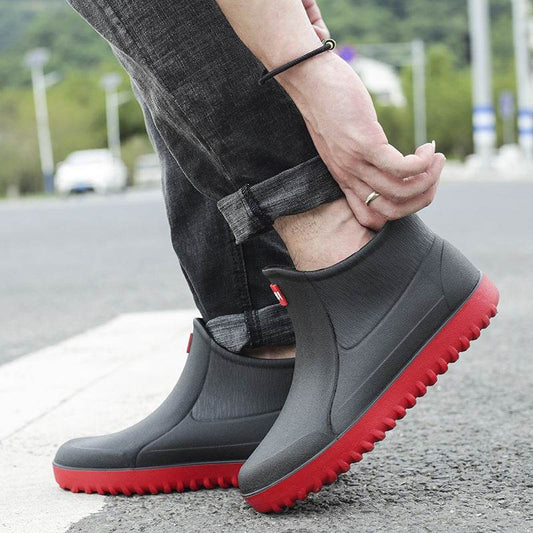 Men's Non-slip Waterproof Fashion Rain Boots - Mubimart