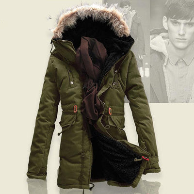 Men Winter Coat Lamb Wool Liner Thick Padded Jacket Men's Cotton Coat