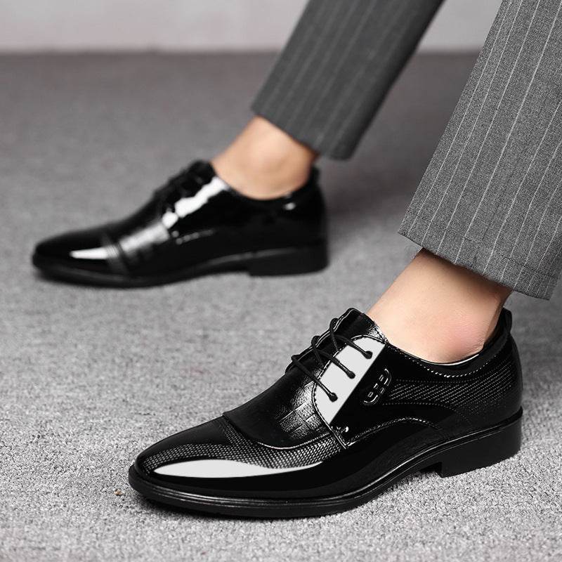 New Business Dress Shoes Large Size Shoes Men's Laces - Mubimart
