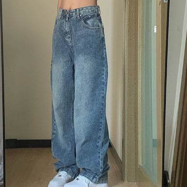 Plus Size High Waist Wide Leg Jeans For Women - Mubimart