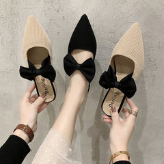 New Summer Thick-heel Pointed Sandals Lazy Mules