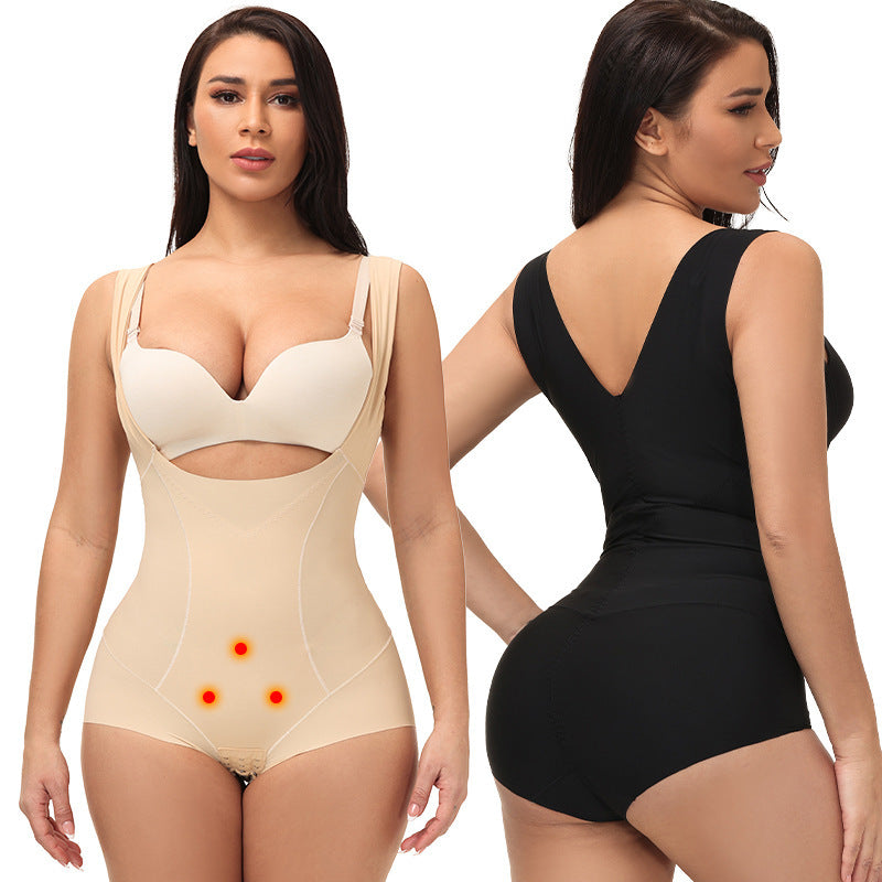 Non-marking One-piece Shapewear Shorts High-elastic Abdomen Corset Bodysuit - Mubimart - Shapewear 