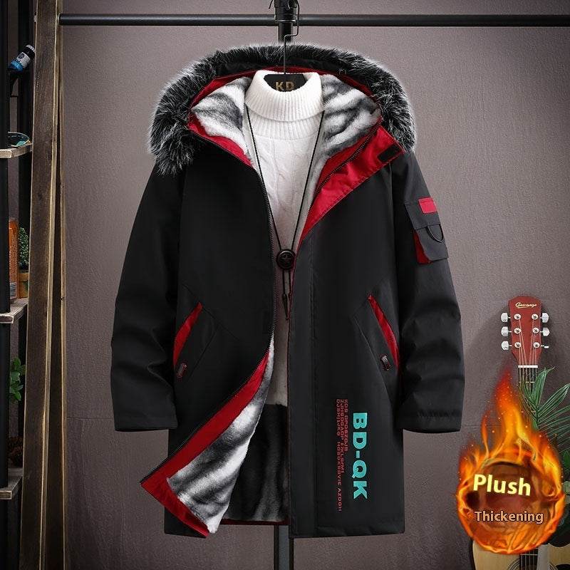 Hooded Fleece Jacket Men's Casual Jacket - Mubimart
