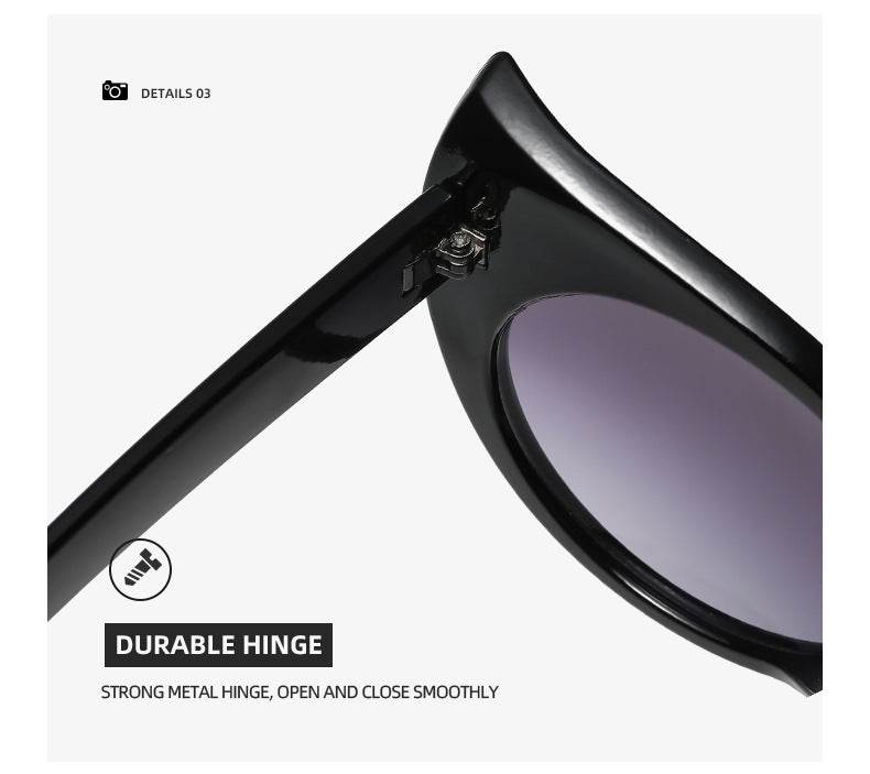 Women's Retro Cat Eye Sunglasses Large Rim Sunglasses - Mubimart