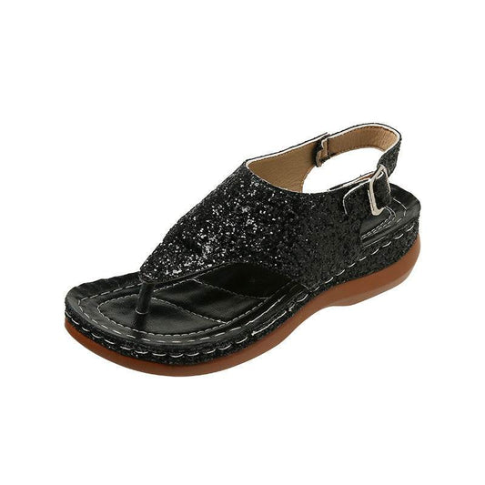 Wedge Casual Sandals Plus Size Wedge Flip-toe Women's Sandals - Mubimart