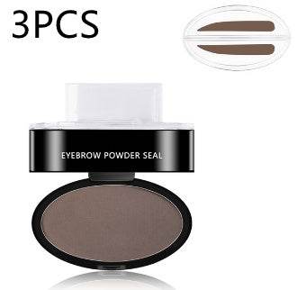 Eyebrow Powder Stamp Tint Stencil Kit Cosmetics Professional Makeup Waterproof Eye Brow Stamp Lift Eyebrow Enhancers Stencil Kit - Mubimart