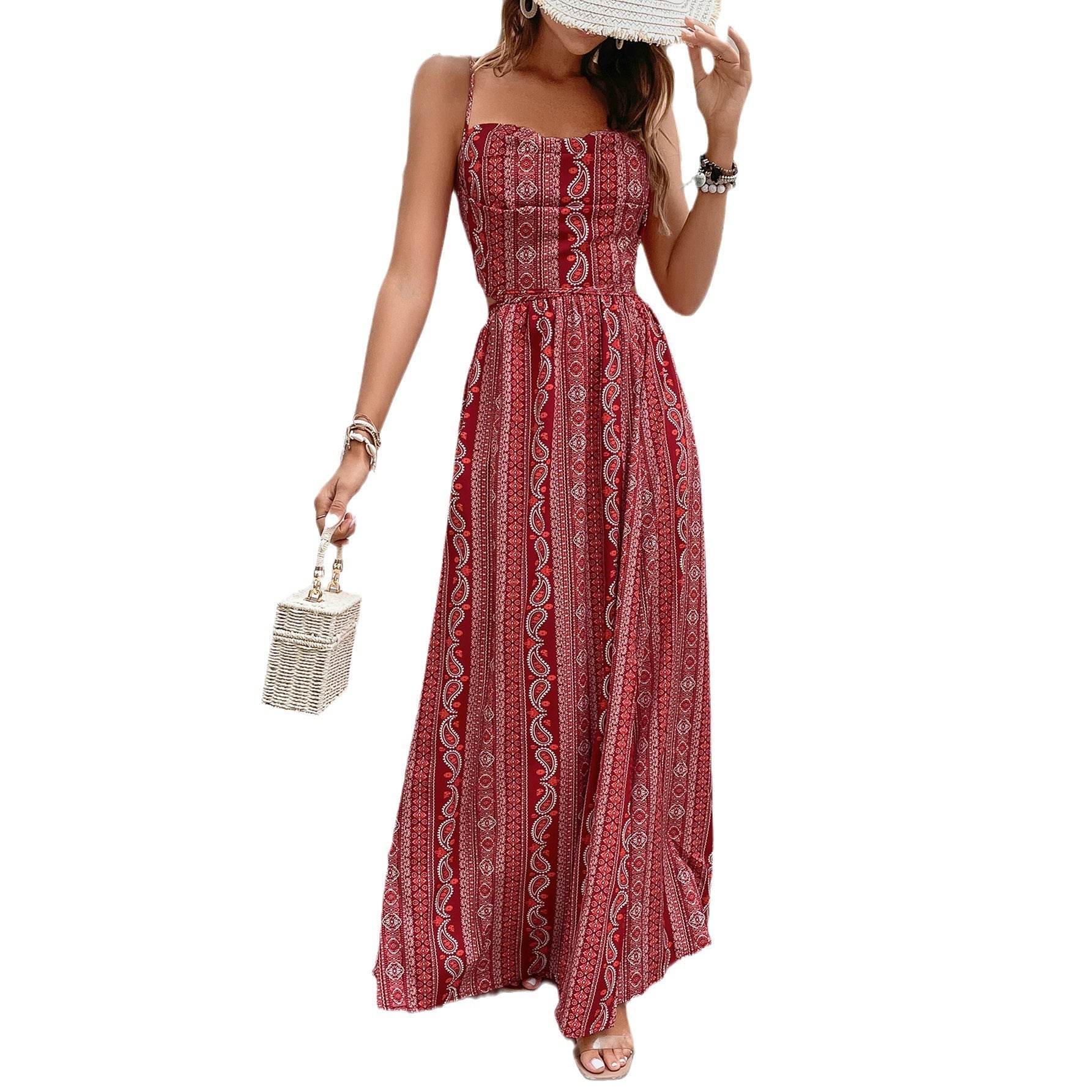 Slimming Bohemian Summer Slip Dress - Mubimart
