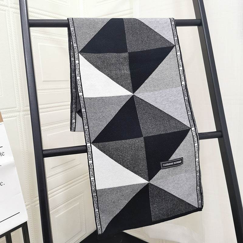 Spring-autumn-winter Knitted Scarf Men Dongdaemun Korean Youth Art - Mubimart
