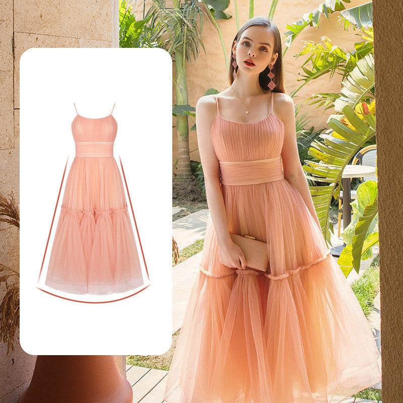 Green Ladies Holiday Slip Dress - Mubimart