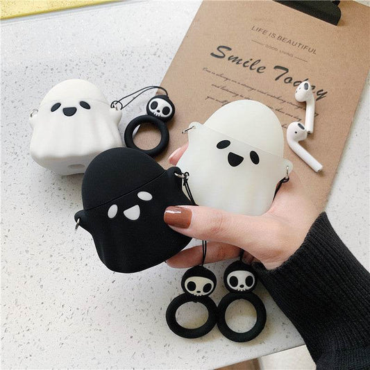 Creative Three-dimensional Small Ghost Silicone Earphone Cover - Mubimart