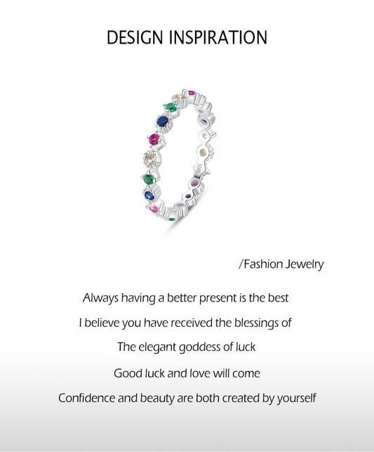 Silver Colors Zircon Ring For Women