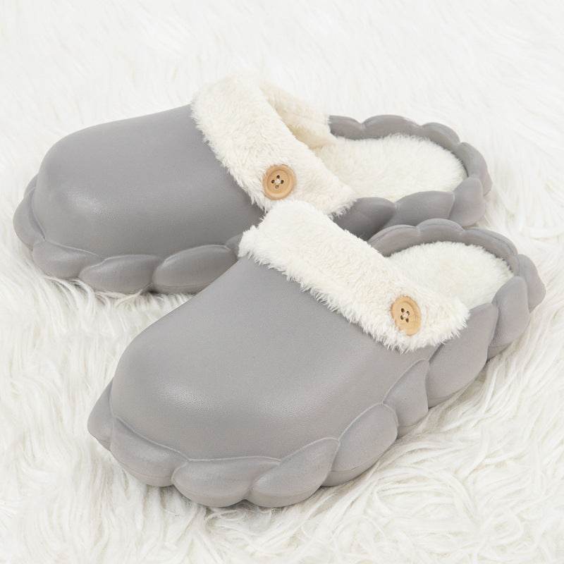 Detachable Shoes Winter Slippers For Women Waterproof Slippers - Mubimart
