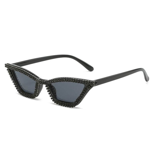 Classic Cat Eye Diamond Sunglasses Handmade Diamond - Mubimart