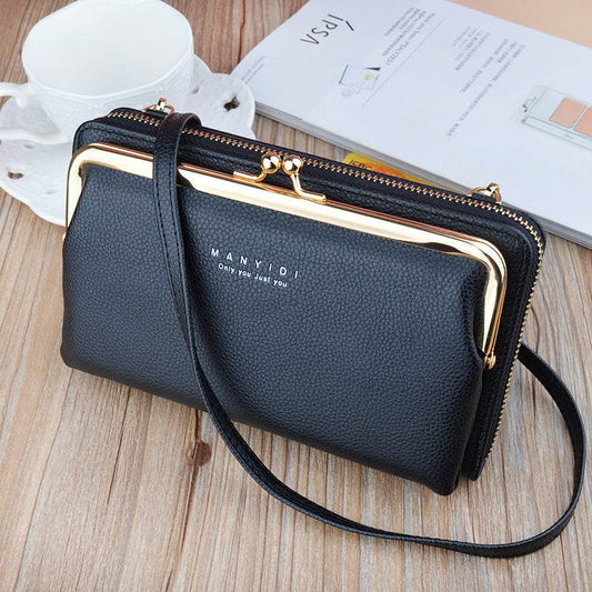 Lock Crossbody Bags Women Shoulder Bag Clutch Ladies Mobile Phone Bag Purse Handbag - Mubimart