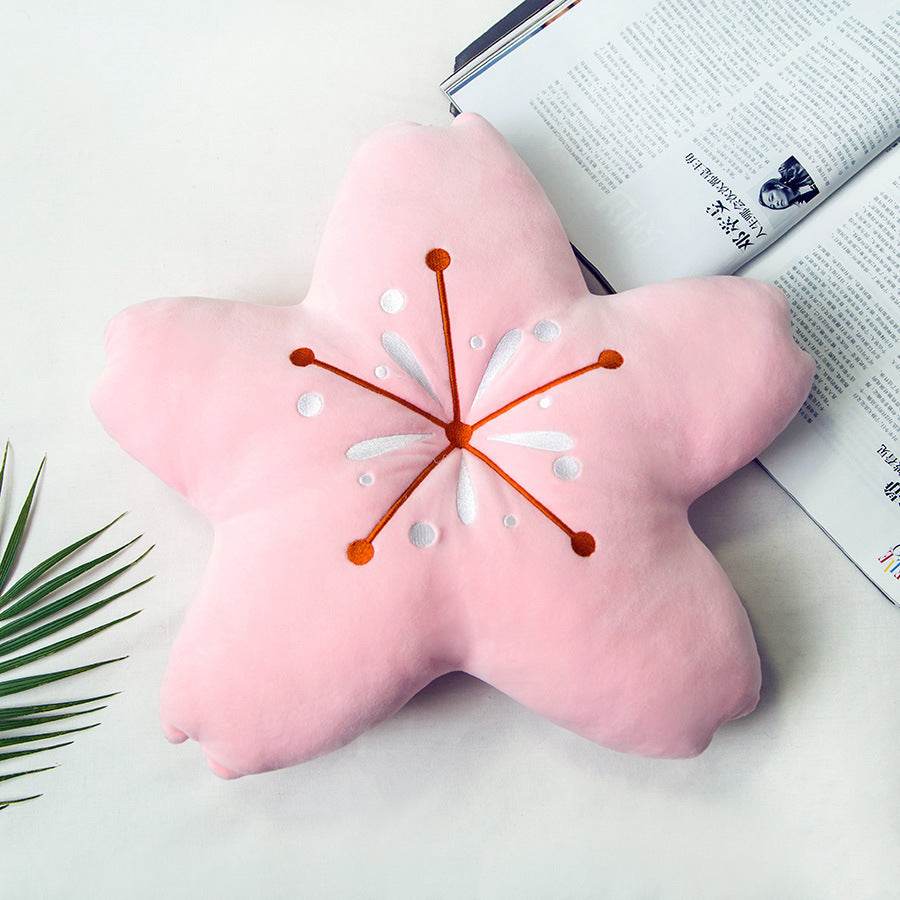 Ins Cherry Petals Pillow Girl Bedroom Living Room Decor Bay Window Floor Seat Cushion Plush Tatami Cherry Blossom Cushion - Mubimart