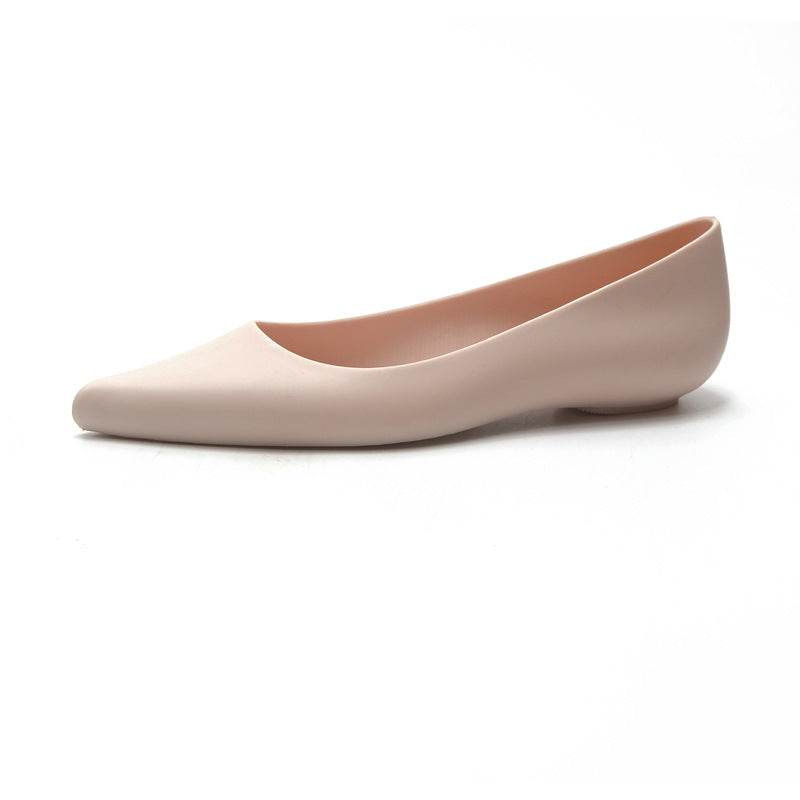 Summer Shallow Rain Boots Women Flat Jelly Shoes - Mubimart