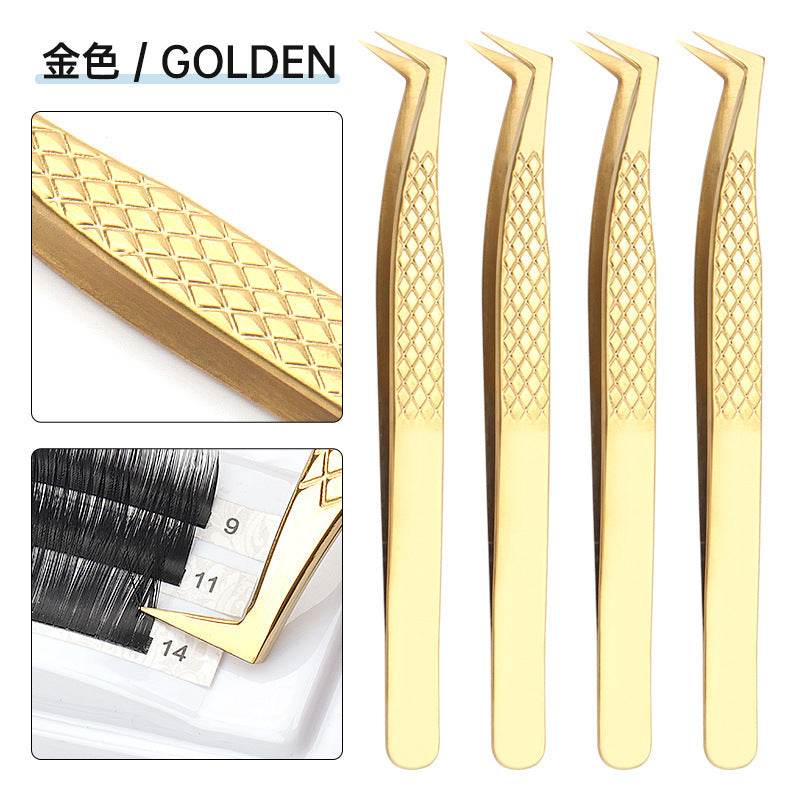 Grafting Eyelash Special Tweezers High Precision Fish Pattern Olecranon Tweezers Stainless Steel Eyelash Tweezers - Mubimart