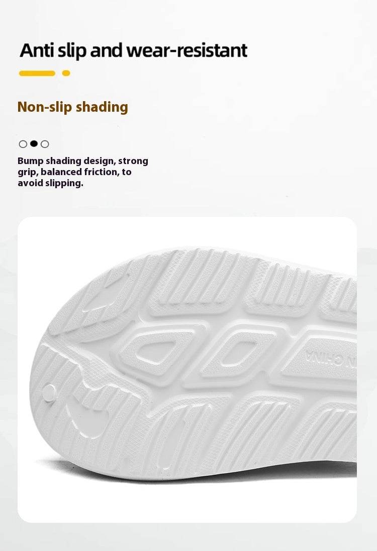 Wear-resistant Beach Sandals Outdoor Leisure Shit Feeling Home Single Strap Slides Trendy Shoes - Mubimart