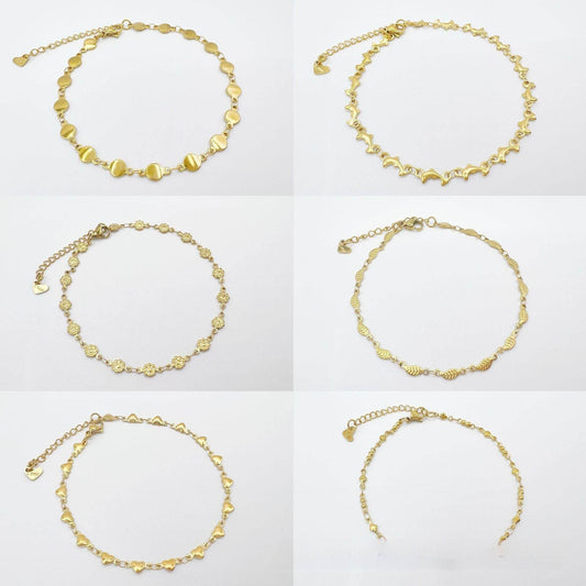 Simple Niche European And American Style Stainless Steel Anklets - Mubimart