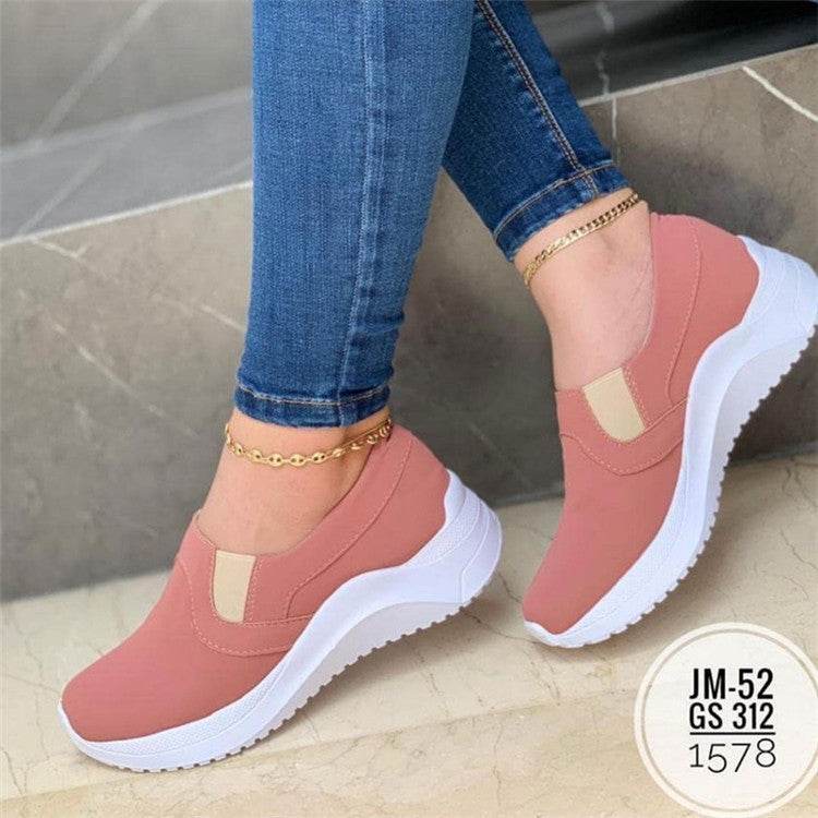 Flat Sneakers Women Breathable Walking Shoes - Mubimart