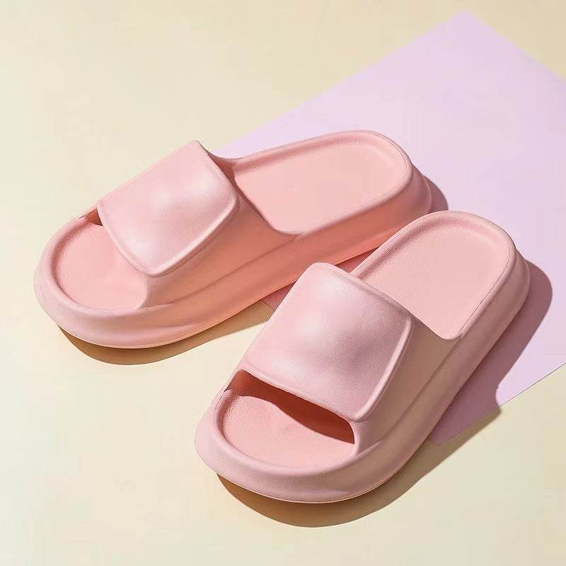 Unisex Thick Bottom Slipper Summer Home Use For Women And Men Comfortable And Lightweight Shower Slippers - Mubimart