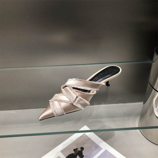 Hot Girl Kitten Heel Sandals Women's Summer Outdoor Wear - Mubimart