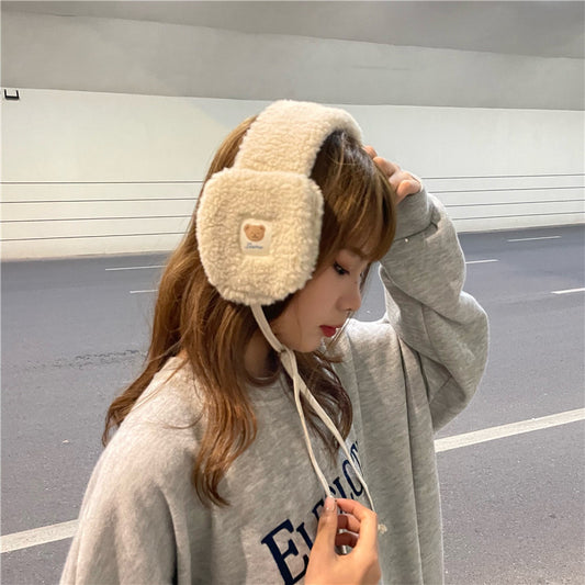 Warm Cute Bear Earmuffs New Antifreeze Protection Plush