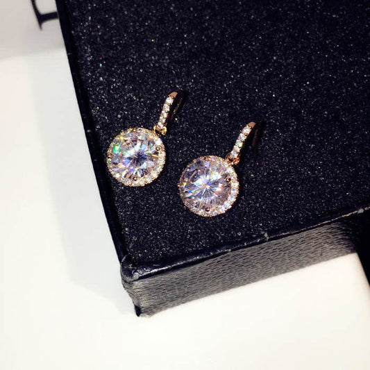 Zircon Temperament Stud Earrings For Women - Mubimart
