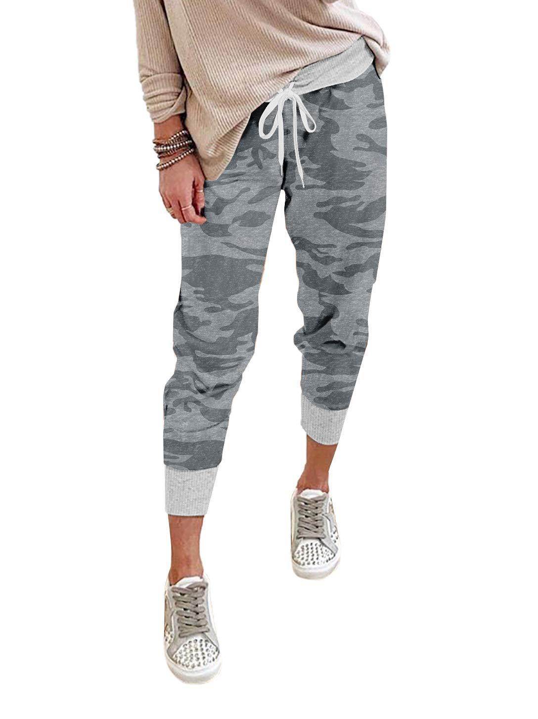 Camo print casual drawstring Jogger - Mubimart