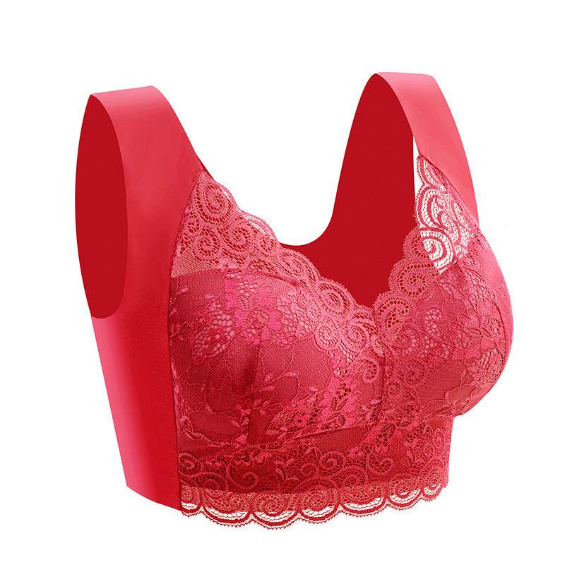 Women's Plus Size Lace Seamless Bra - Mubimart