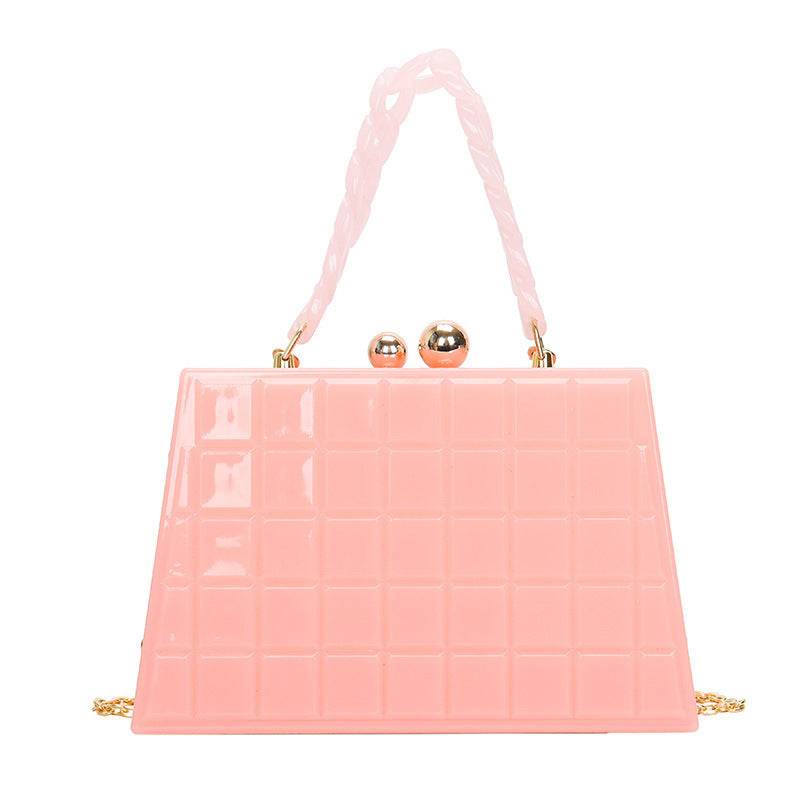 Fruit Color Literary Acrylic Portable Small Satchel - Mubimart