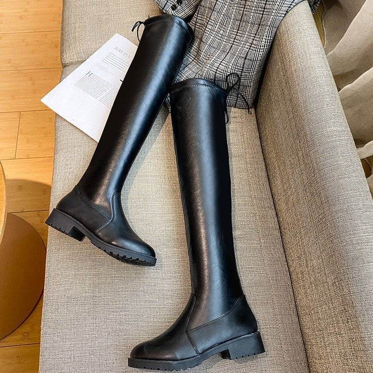 Over-the-knee Boots Thin Tall Flat-bottomed - Mubimart