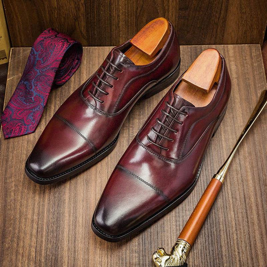 Men's Business Formal Three-joint Oxford Shoes - Mubimart