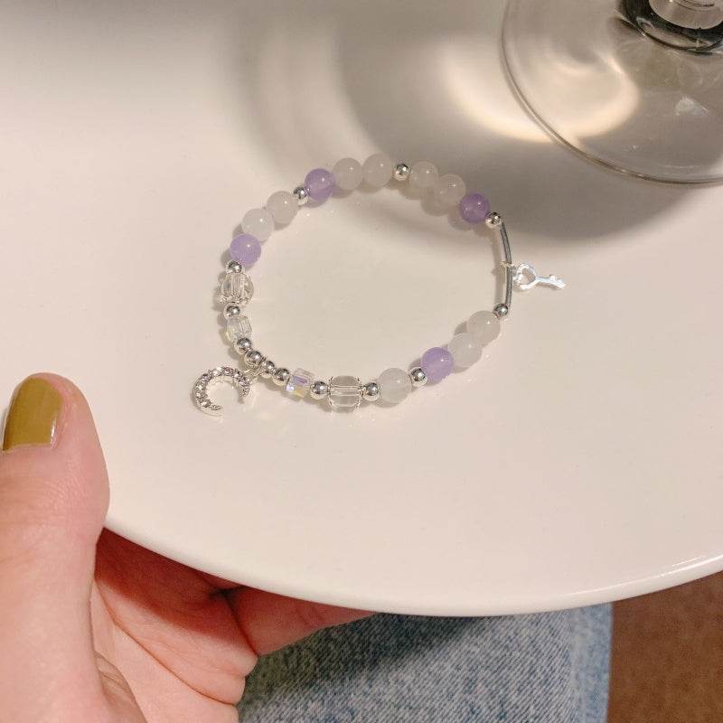 Purple Cool Beaded Bracelet For Women Design - Mubimart