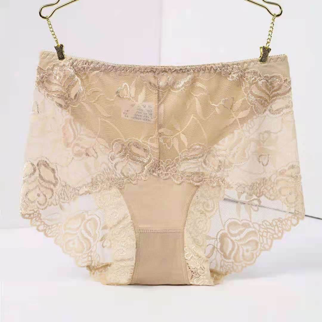 Mid-high-waist Lace Panties For Ladies Sexy - Mubimart