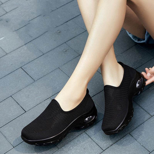 Women's Breathable Hollow Sneakers Slip On - Mubimart