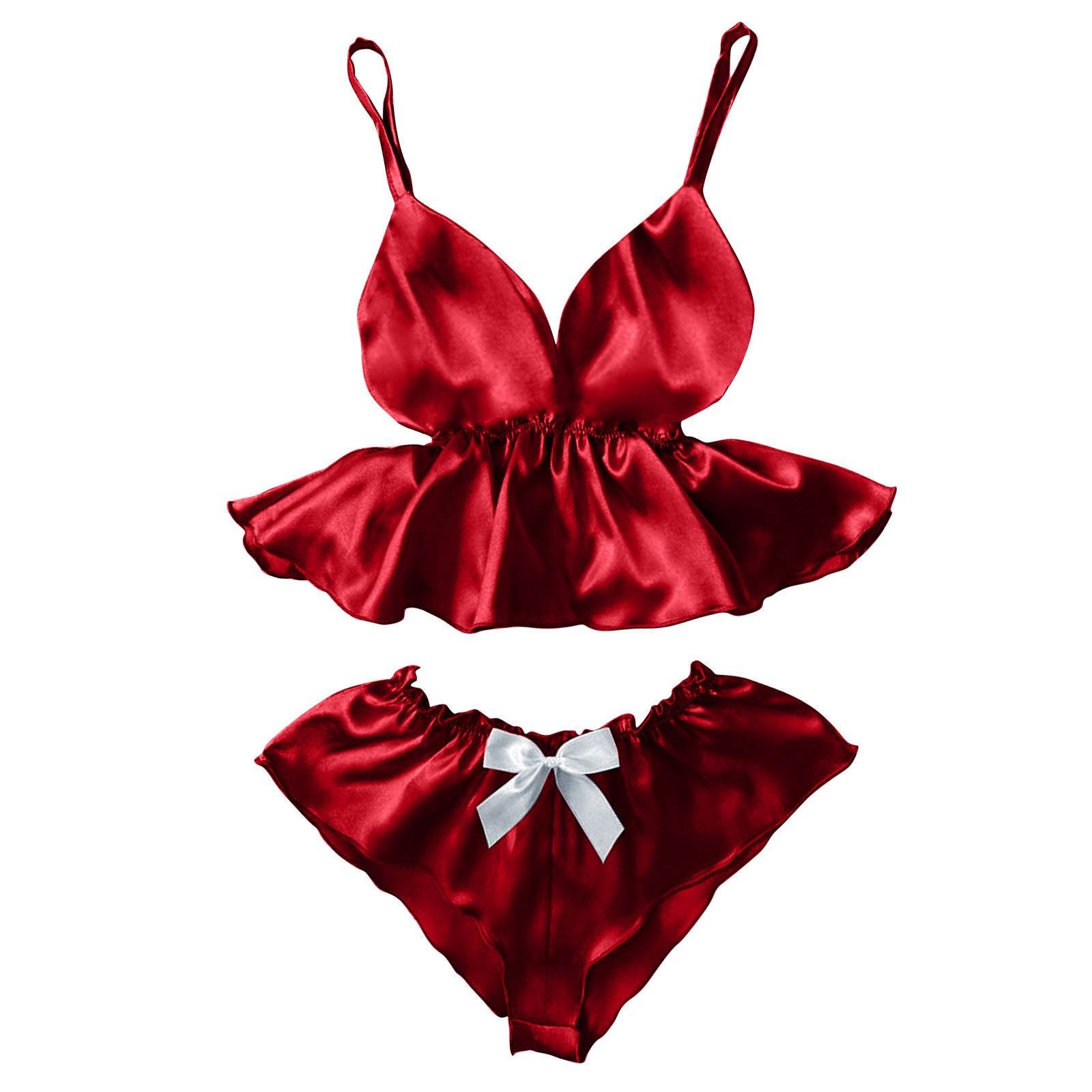 Silk Nightgown Plus Size Underwear Set - Mubimart