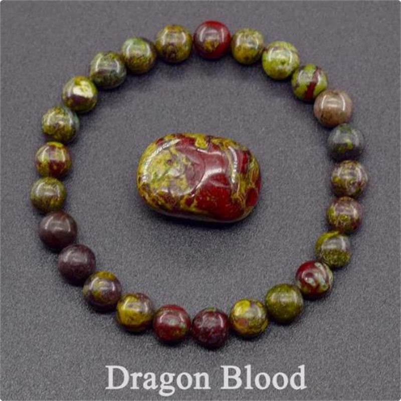 Natural Stone Elastic String Beaded Bracelet Jewelry Stone Tiger Eye Beaded Yoga Bracelets For Men Women - Mubimart