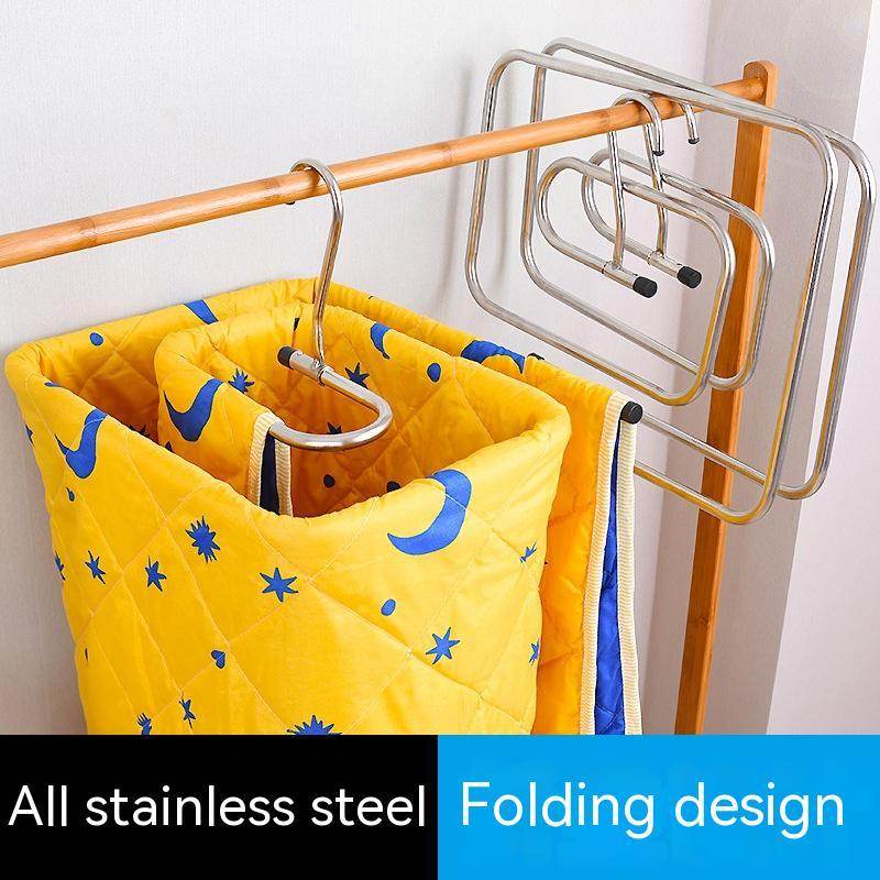 Stainless Steel Spiral Multi-functional Windproof Rotating Clothes Hanger - Mubimart