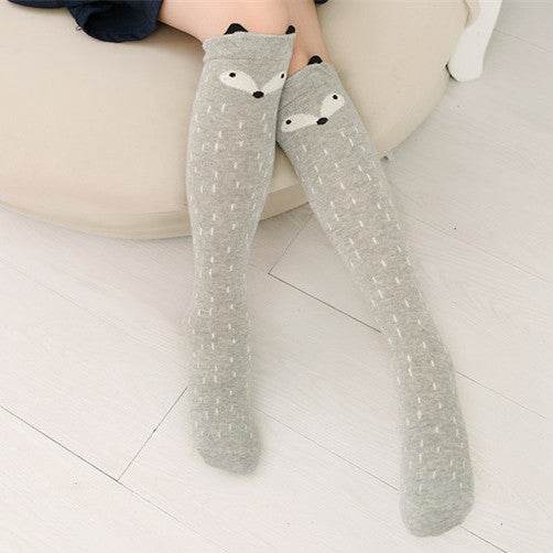 Children's stereo card through knee socks - Mubimart