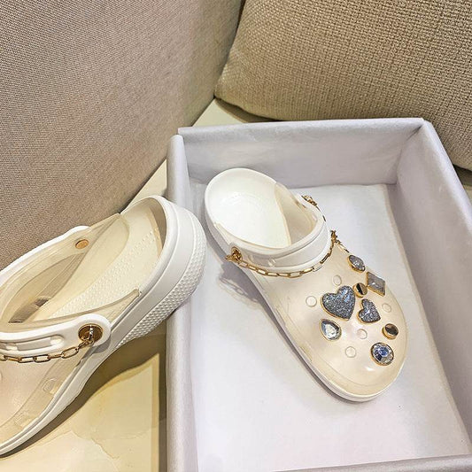 Sandals Women Platform Jelly Shoes Women Transparent Rain Boots Sandals - Mubimart