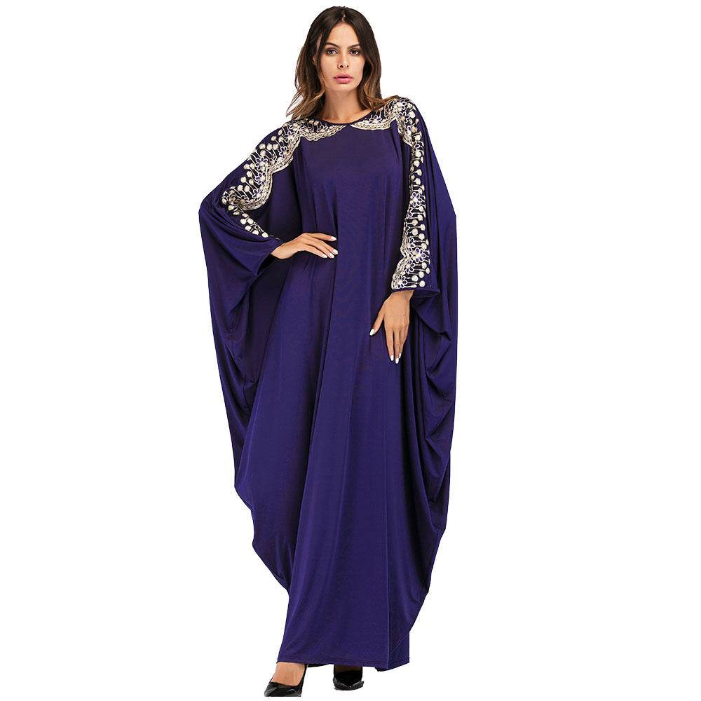 Dubai Batwing Sleeve Robe Plus Size Women's Clothing - Mubimart